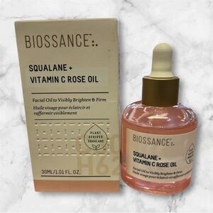 BIOSSANCE Squalane + Vitamin C Rose Oil, Advanced Facial Oil - 1oz NIB